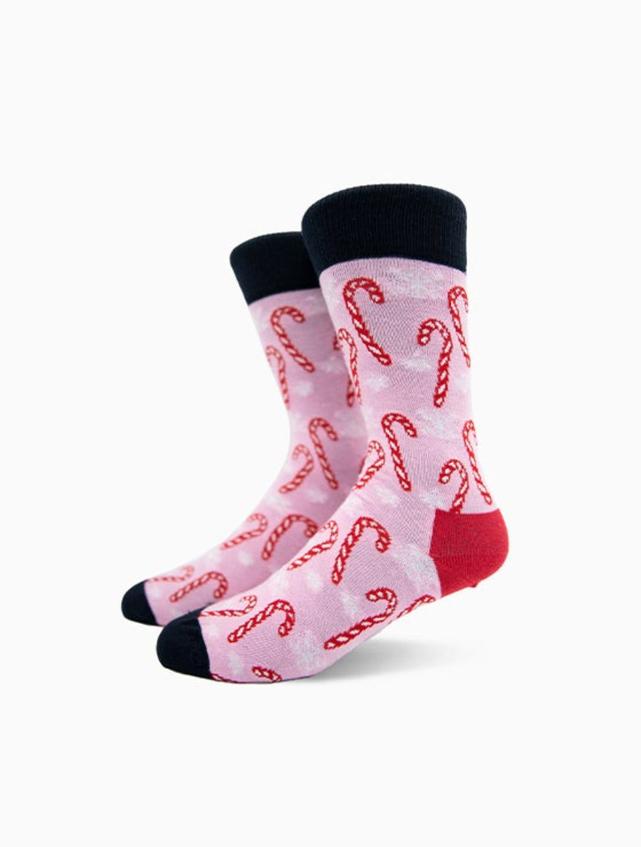 darius Lustige Zuckerstangen-Socken mit Zuckerstangen-Motiv “Pink Candy” von We are Socks! ✓Das perfekte Geschenk ✓Hand gekämmte Biobaumwolle ✓Angenehmer Tragekomfort