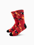 Rote Eichhörnchen-Socken mit Eichhörnchen-Motiv “Cheeky Chipmonk” von We are Socks!