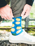 Lustige blaue Zitronen-Socken mit Zitronen-Motiv “Blue Lemon” von We are Socks!