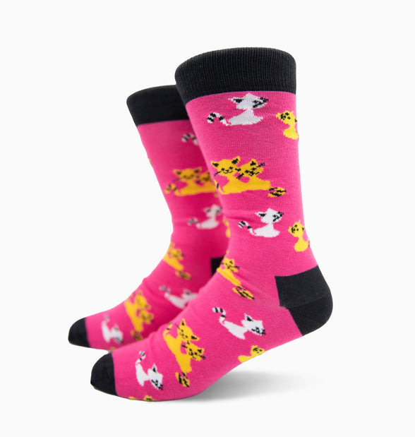 Pinke Katzensocken mit Katzenmotiv “Cute Cats” von We are Socks!