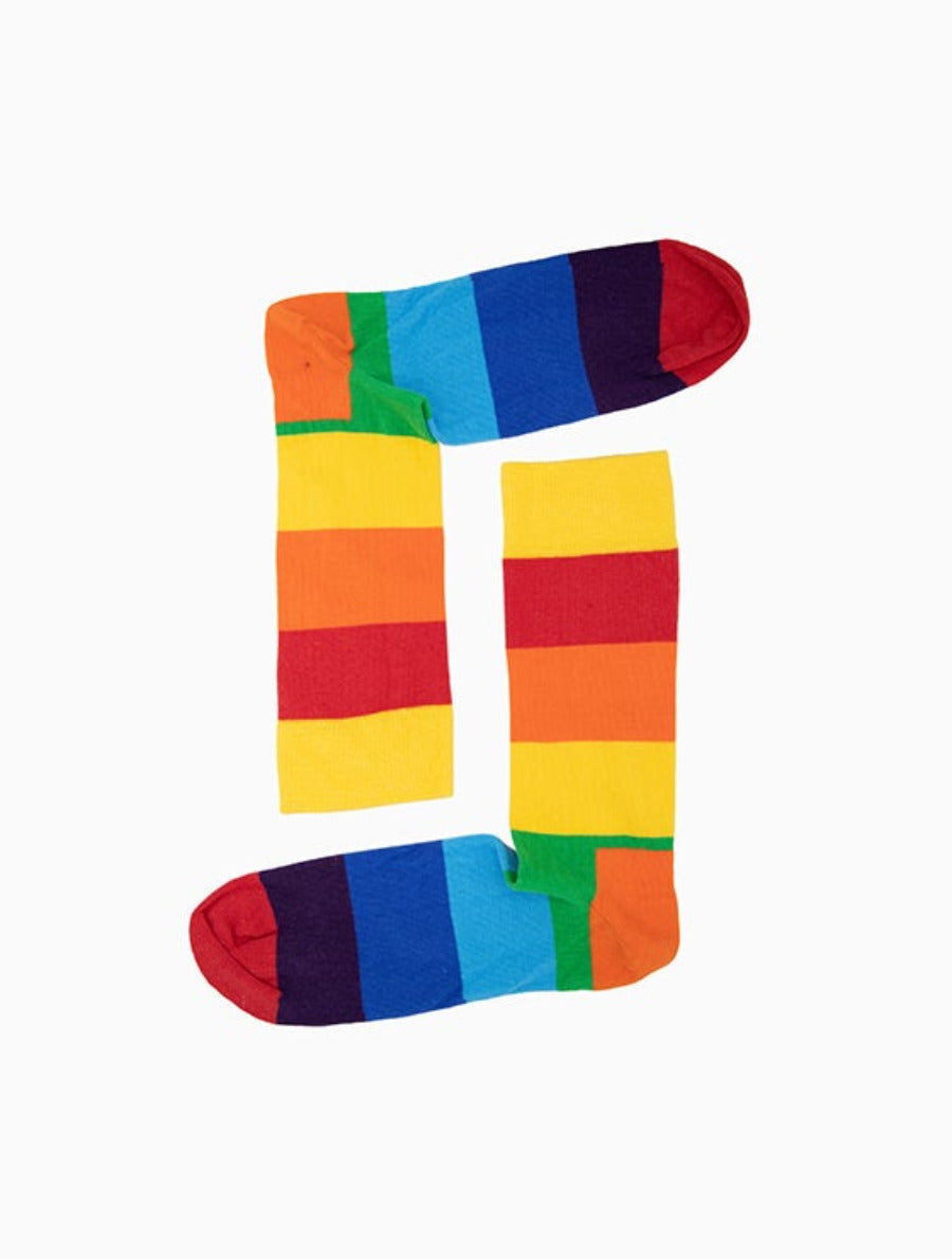 Regenbogen Socken, Gay Pride Socken mit Regenbogen-Motiv - LGBTQ Socken - Gay Socken - Homo Socken - Trans Socken - Queer Socken ✓Hand gekämmte Biobaumwolle ✓Angenehmer Tragekomfort