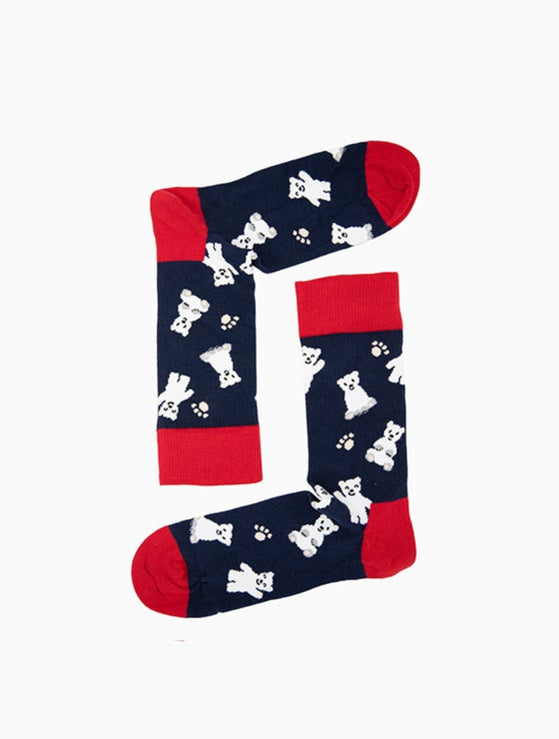 Eisbär-Socken mit Baby-Eisbär-Motiv “Knut in Heaven” von We are Socks! ✓Socken mit Eisbär ✓Hand gekämmte Biobaumwolle ✓Angenehmer Tragekomfort