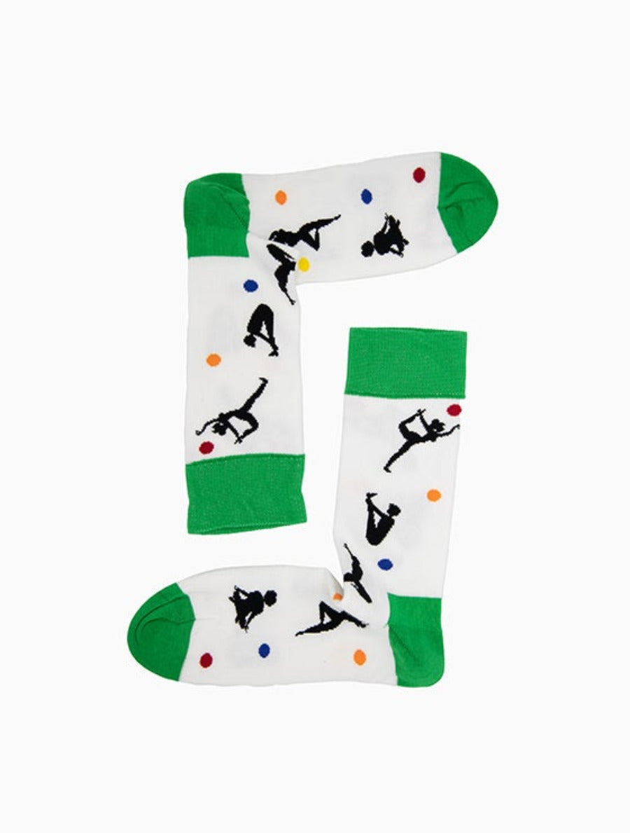 Yoga-Socken mit Yoga-Motiv “Yoga Angels” von We are Socks! ✓Hand gekämmte Biobaumwolle ✓Angenehmer Tragekomfort ✓Gute-Laune-Drops in Sockenform ✓Bunte Socken ✓Design Socken ✓Good Mood Socken