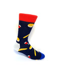 Lustige Socken mit Quiche-, Rotwein- und Baguette-Motiv “God In France” von We are Socks! ✓Hand gekämmte Biobaumwolle ✓Angenehmener Tragekomfort ✓Gute-Laune-Drops in Sockenform